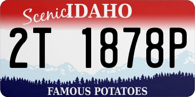 ID license plate 2T1878P