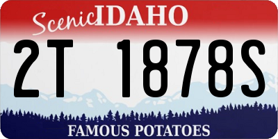 ID license plate 2T1878S