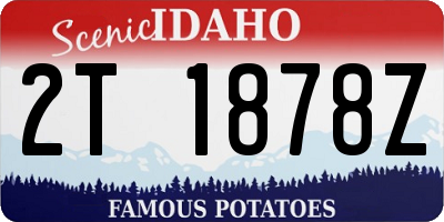 ID license plate 2T1878Z