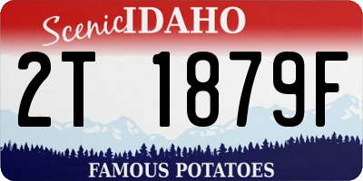 ID license plate 2T1879F