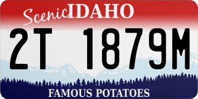 ID license plate 2T1879M