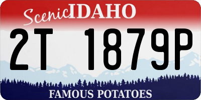ID license plate 2T1879P
