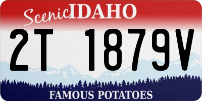 ID license plate 2T1879V