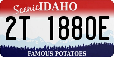 ID license plate 2T1880E