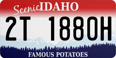 ID license plate 2T1880H