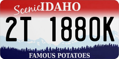 ID license plate 2T1880K
