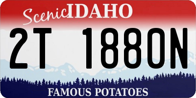 ID license plate 2T1880N