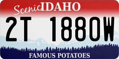 ID license plate 2T1880W