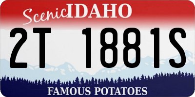 ID license plate 2T1881S