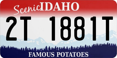 ID license plate 2T1881T