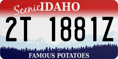 ID license plate 2T1881Z