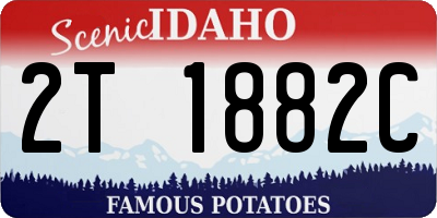 ID license plate 2T1882C