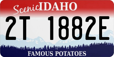 ID license plate 2T1882E