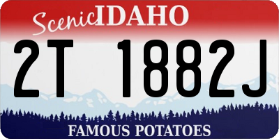 ID license plate 2T1882J