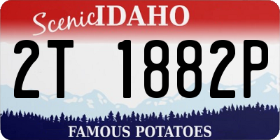 ID license plate 2T1882P