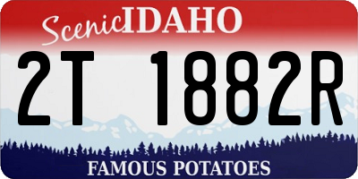 ID license plate 2T1882R