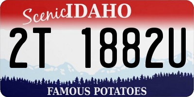 ID license plate 2T1882U