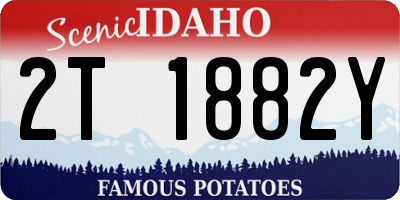 ID license plate 2T1882Y