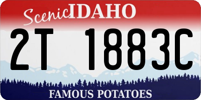 ID license plate 2T1883C