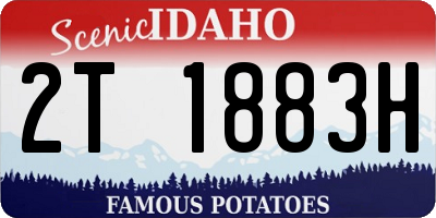 ID license plate 2T1883H