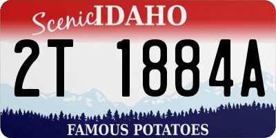 ID license plate 2T1884A