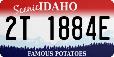 ID license plate 2T1884E