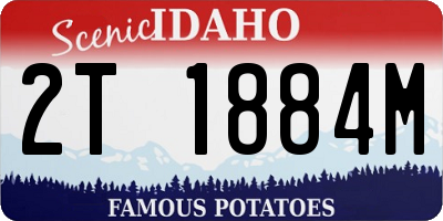 ID license plate 2T1884M