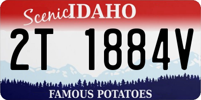 ID license plate 2T1884V