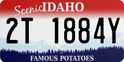 ID license plate 2T1884Y