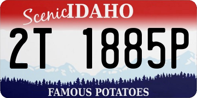ID license plate 2T1885P
