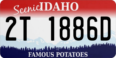 ID license plate 2T1886D