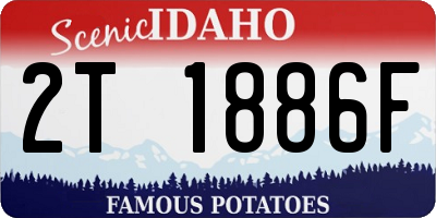 ID license plate 2T1886F