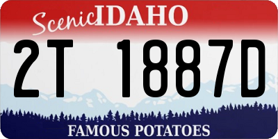 ID license plate 2T1887D