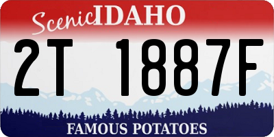ID license plate 2T1887F