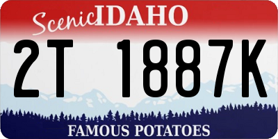 ID license plate 2T1887K