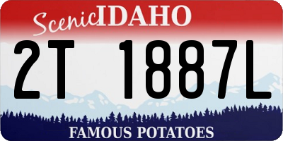 ID license plate 2T1887L