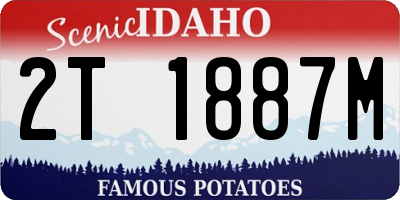 ID license plate 2T1887M