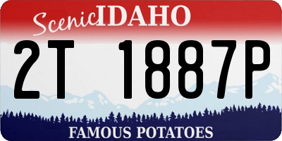 ID license plate 2T1887P