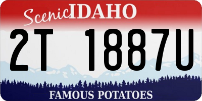 ID license plate 2T1887U