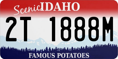 ID license plate 2T1888M
