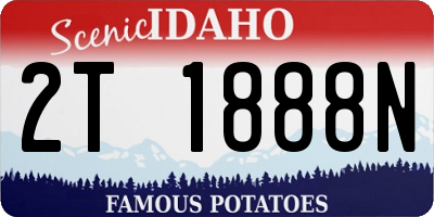 ID license plate 2T1888N