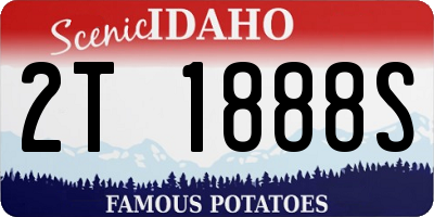 ID license plate 2T1888S