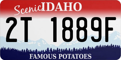 ID license plate 2T1889F