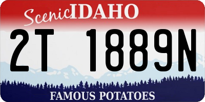 ID license plate 2T1889N