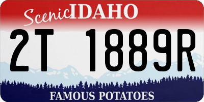 ID license plate 2T1889R