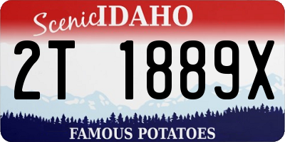 ID license plate 2T1889X