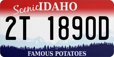 ID license plate 2T1890D
