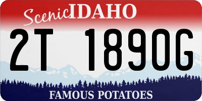 ID license plate 2T1890G