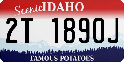 ID license plate 2T1890J