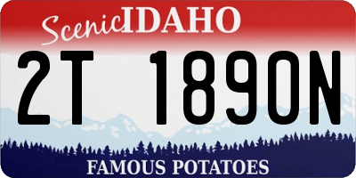 ID license plate 2T1890N